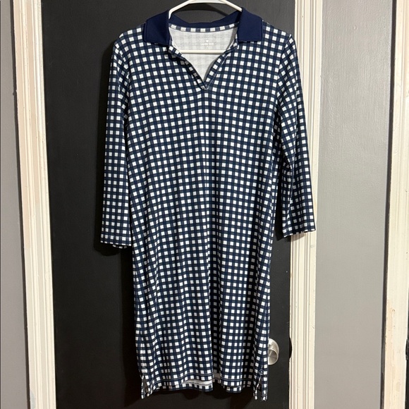 Lands' End Dresses & Skirts - Draper James Lands’ End Checked Stretch Casual Mini Dress Size: M (10/12)